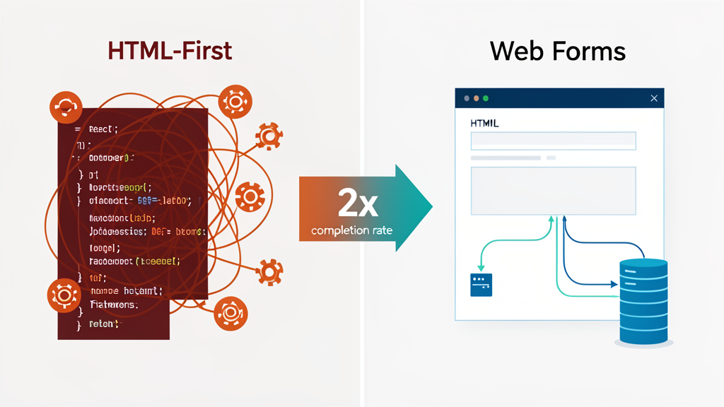 HTML-First form vs JavaScript framework: completion rate comparison